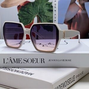 Modern YSL Cream Frame Gradient Shades